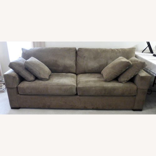 Used Crate & Barrel Brown Axis Sofa 88" for sale on AptDeco