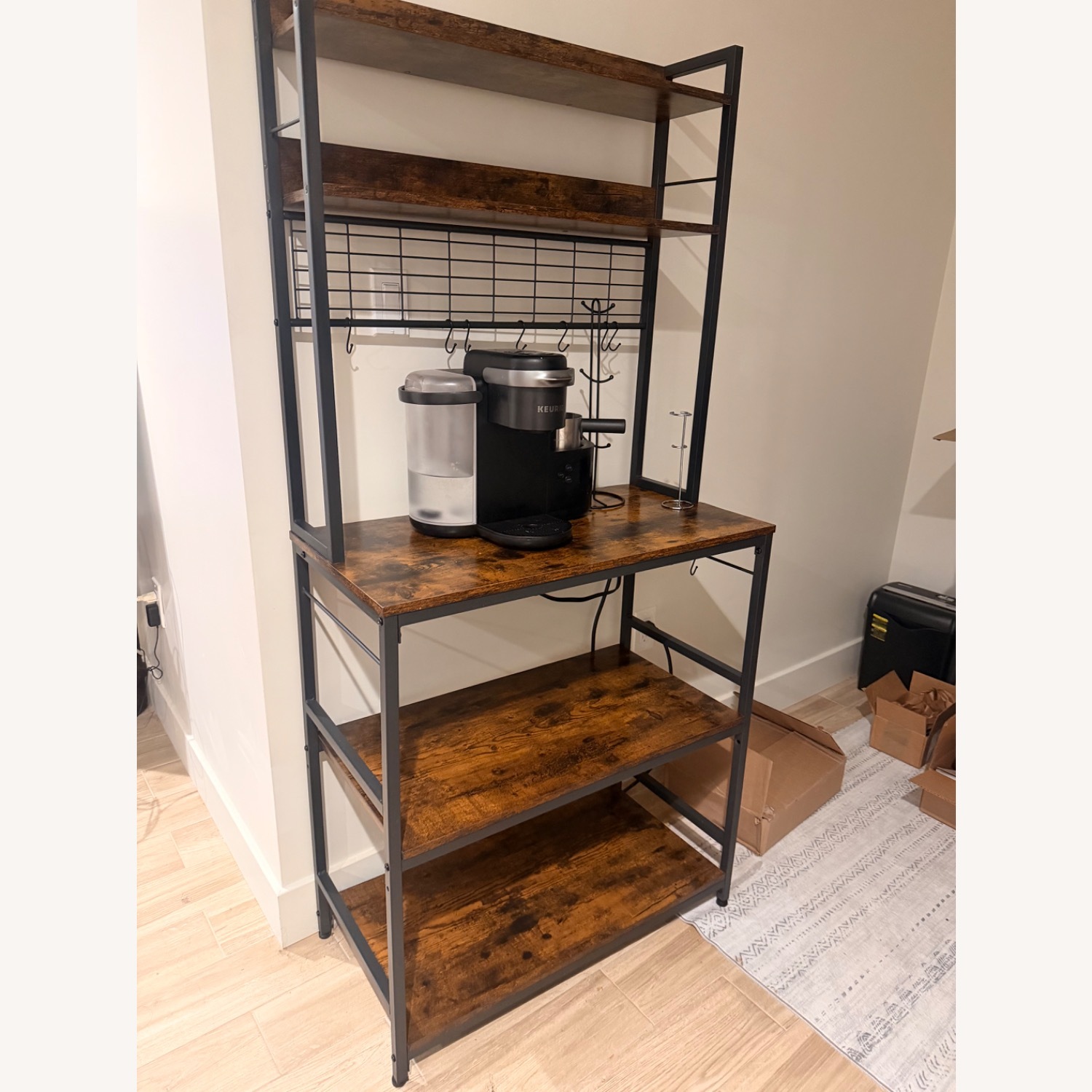 Dark Brown Wood Bar Cart - image-5