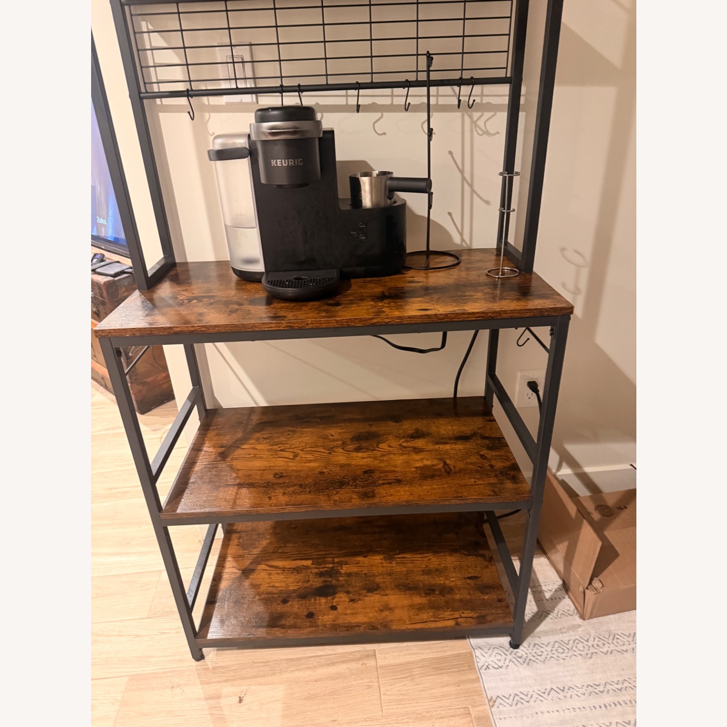 Dark Brown Wood Bar Cart - image-4