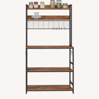 Dark Brown Wood Bar Cart