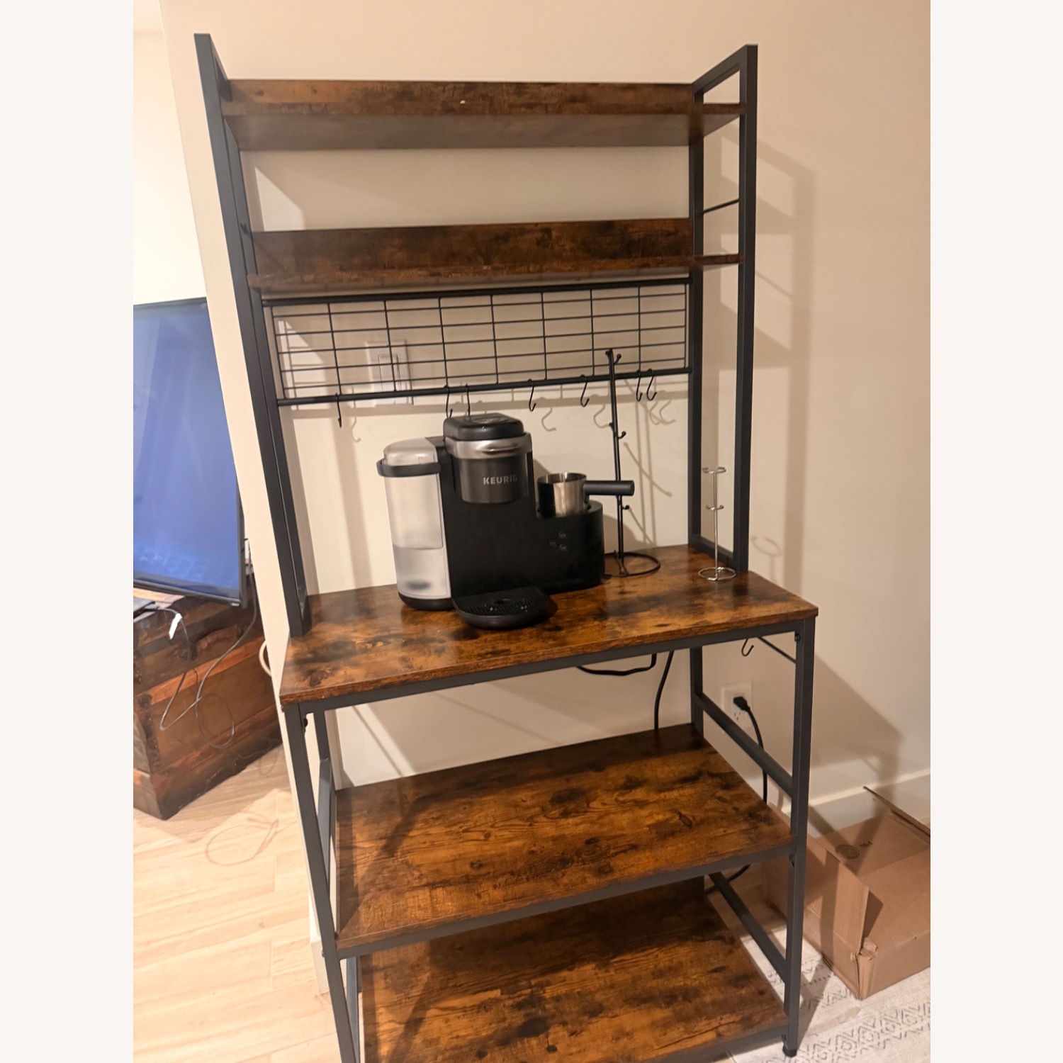 Dark Brown Wood Bar Cart - image-3