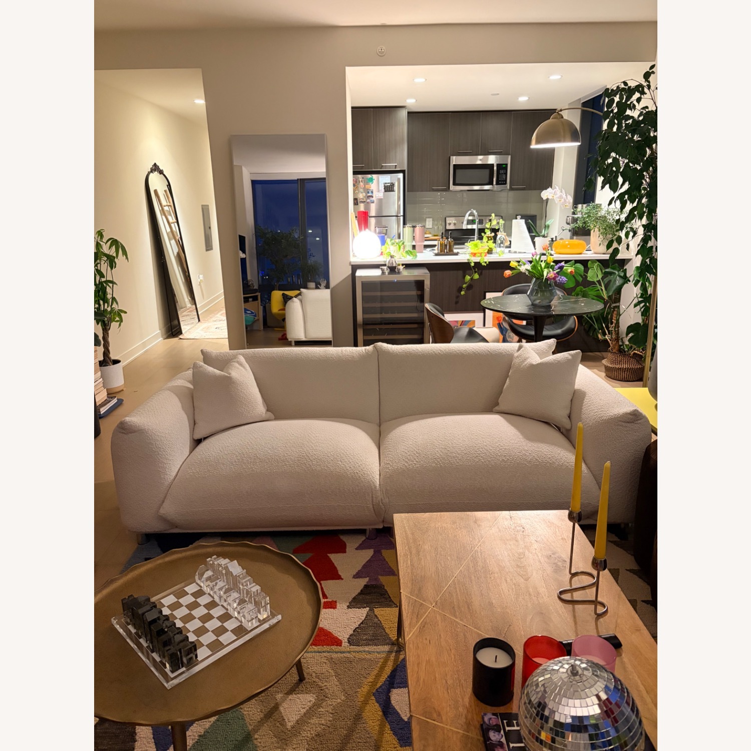 Wayfair Latitude Run White Boucle 3+ Seater Sofa - image-1