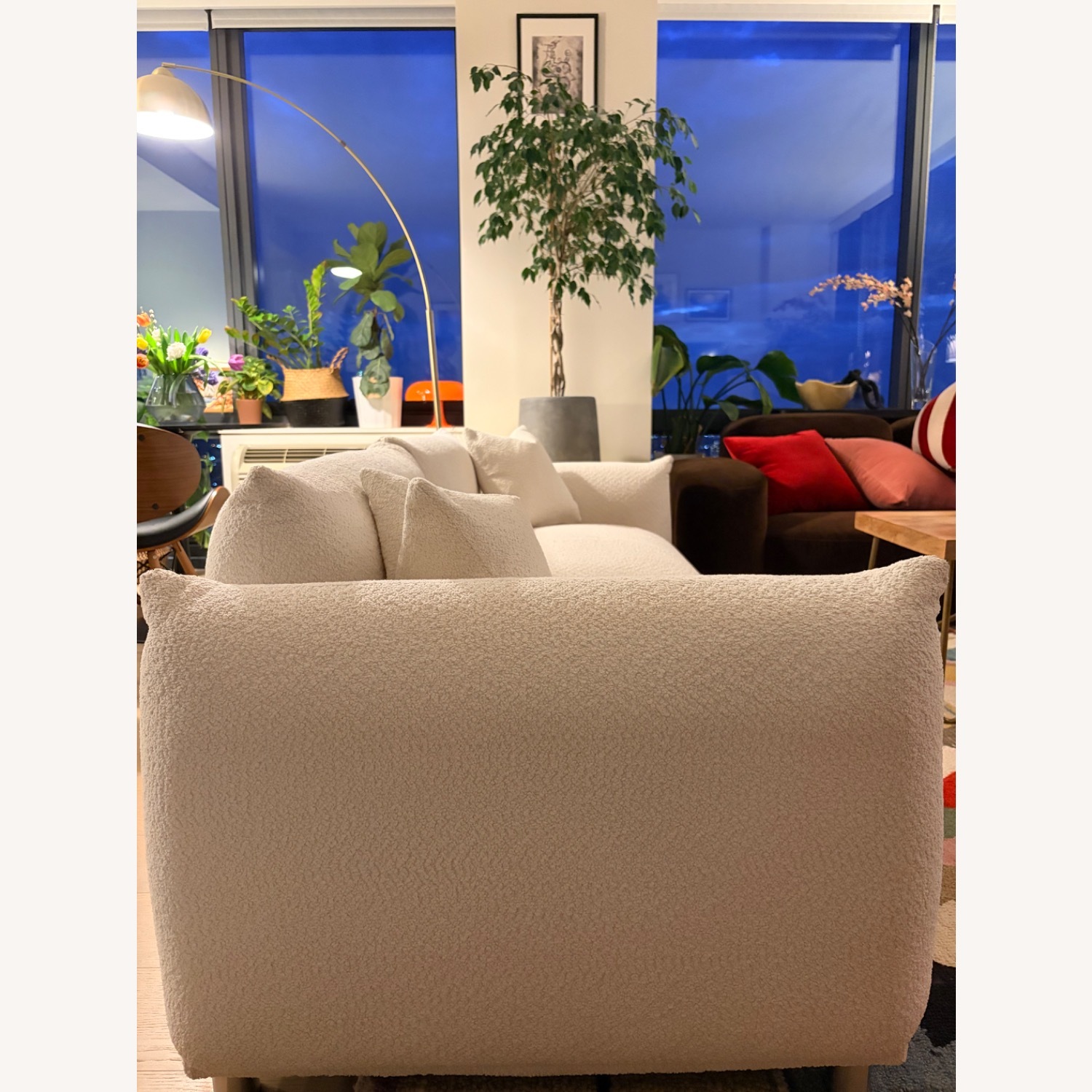 Wayfair Latitude Run White Boucle 3+ Seater Sofa - image-3