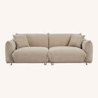 Wayfair Latitude Run White Boucle 3+ Seater Sofa