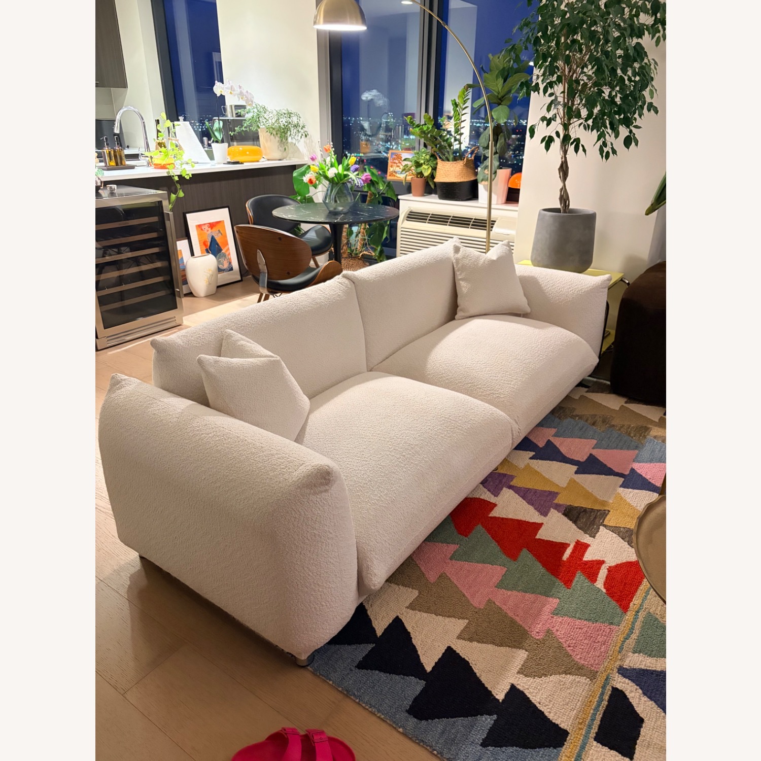 Wayfair Latitude Run White Boucle 3+ Seater Sofa - image-2