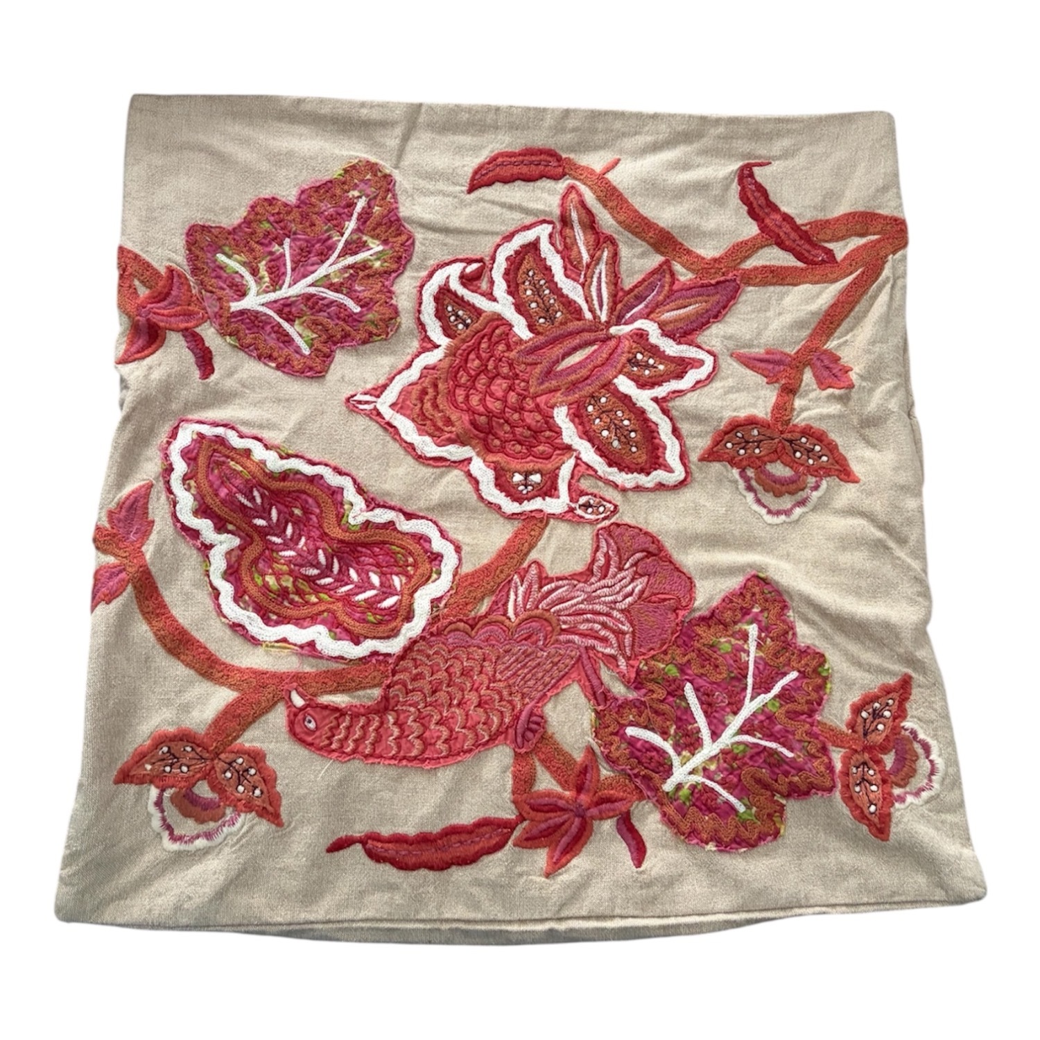 Pottery Barn Bird Appliqué Pillows (Set of 3) - image-1