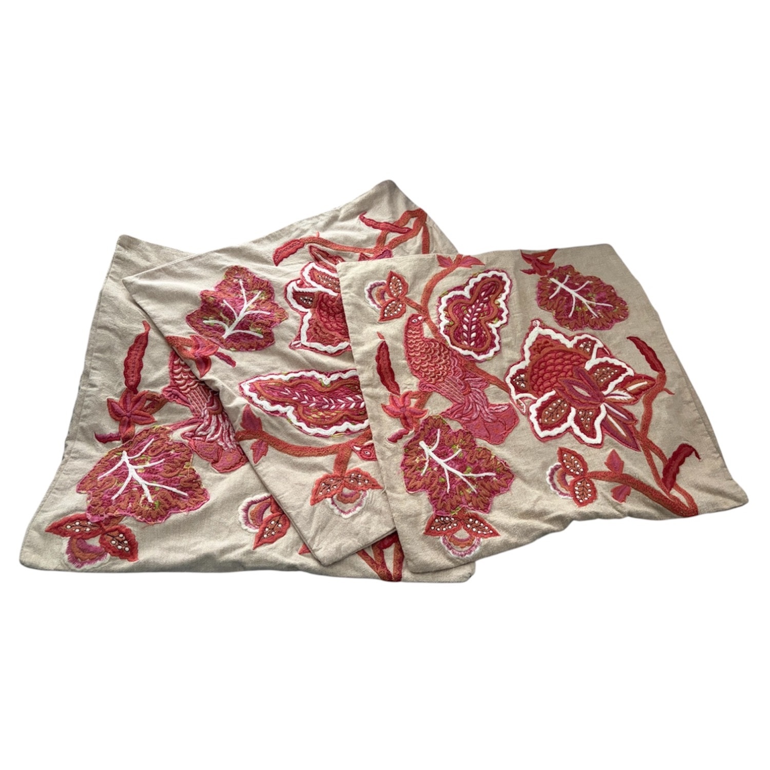 Pottery Barn Bird Appliqué Pillows (Set of 3) - image-2