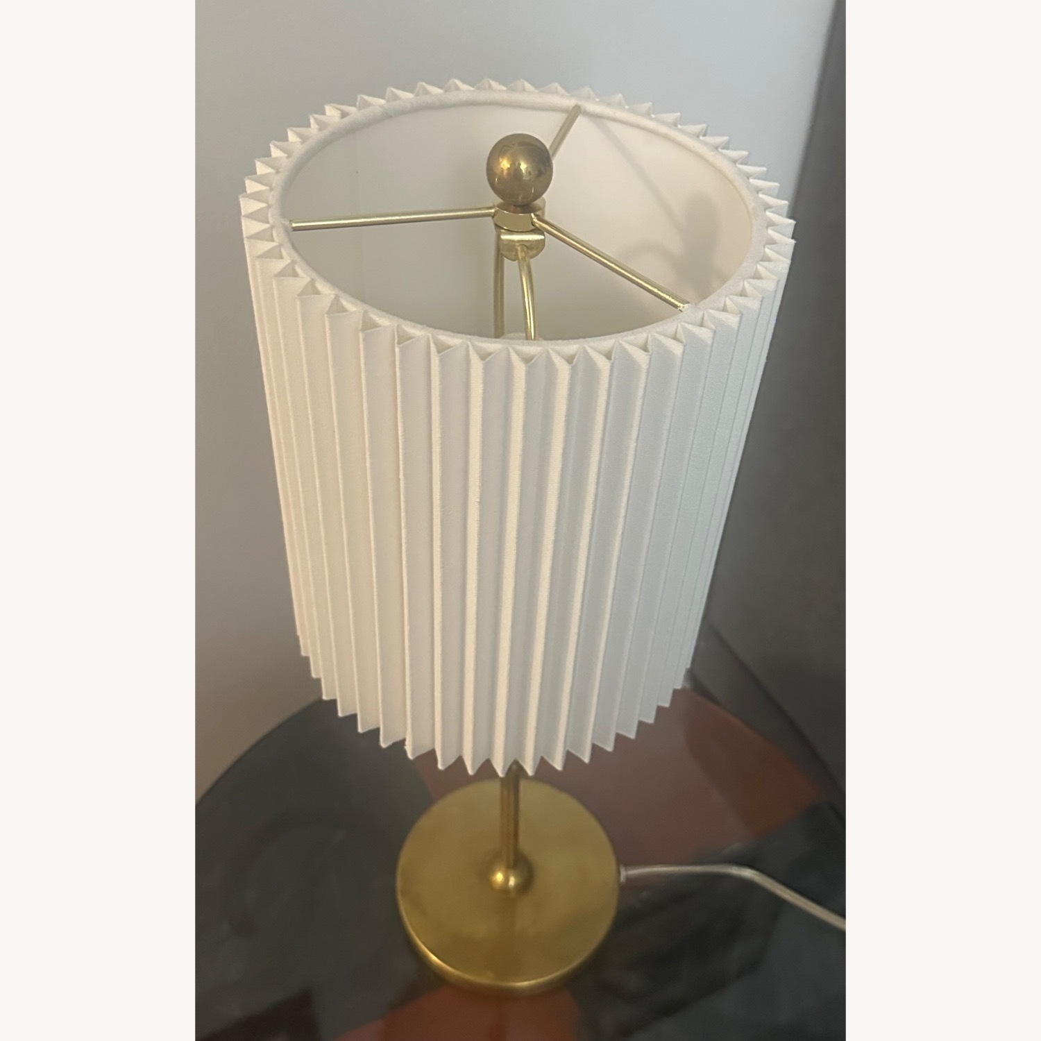 CB2 Marceau Boule Polished Brass Table Lamp - image-5