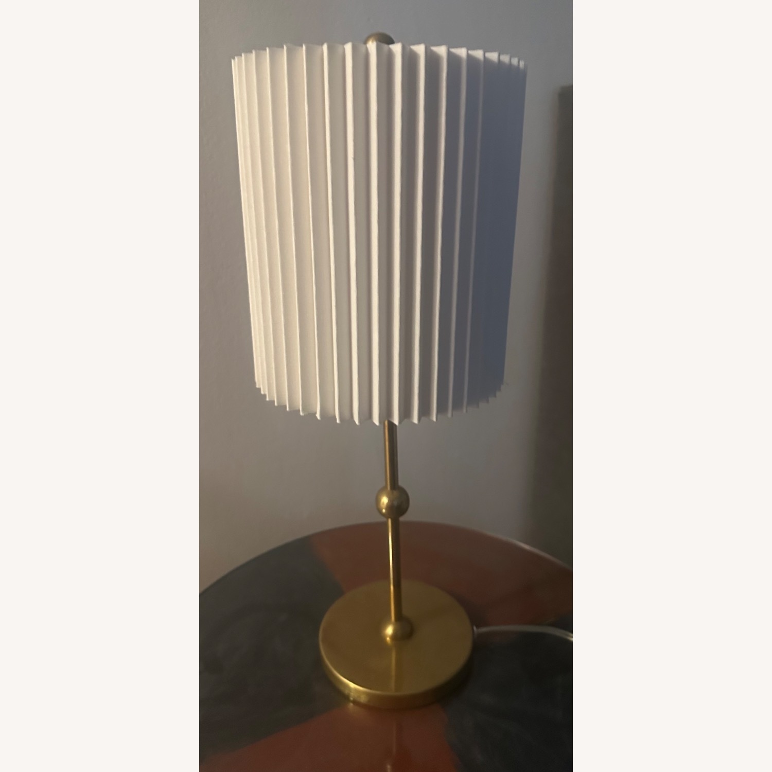 CB2 Marceau Boule Polished Brass Table Lamp - image-4