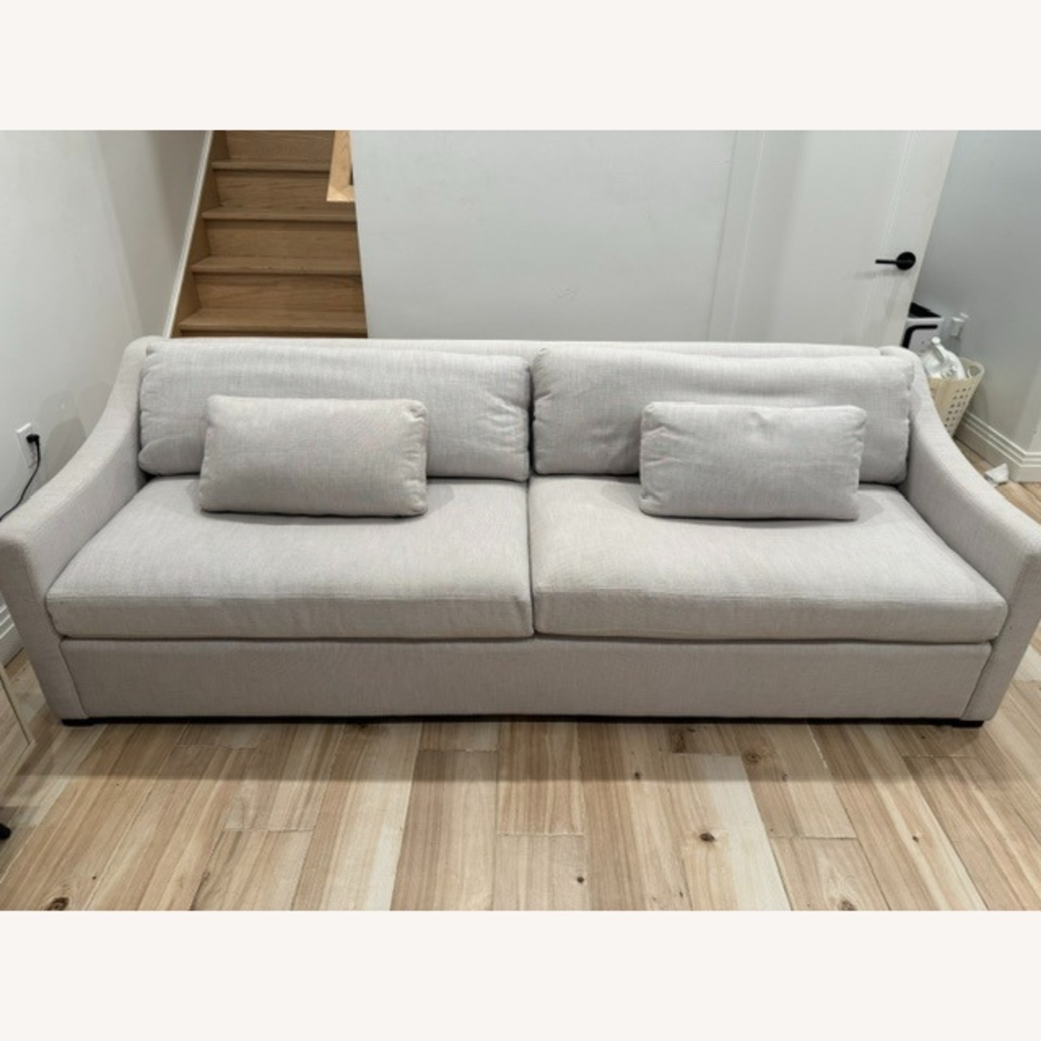 Restoration Hardware Light Gray Belgian Classic Arm 2-Cushion Sofa - image-1