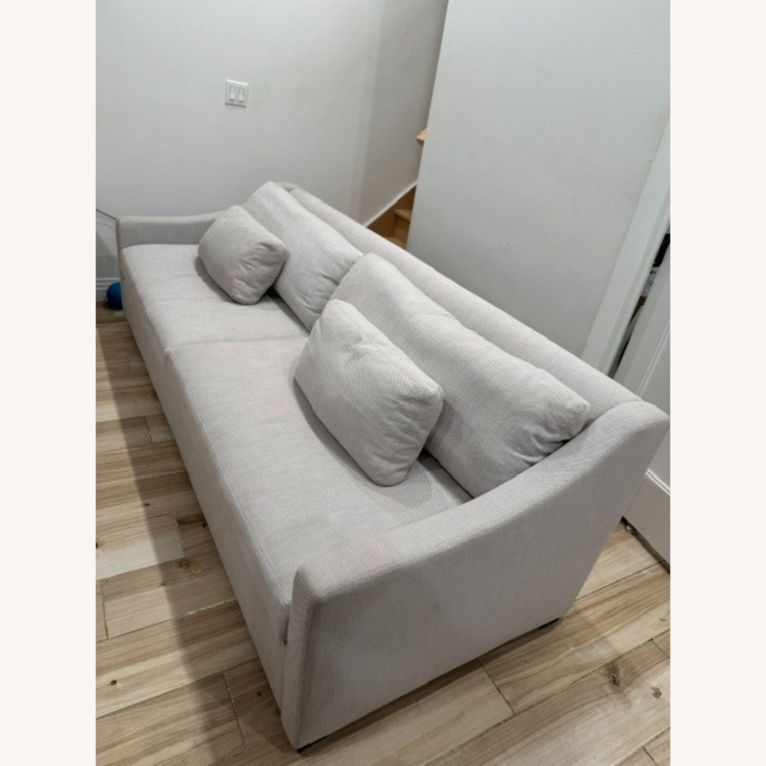 Restoration Hardware Light Gray Belgian Classic Arm 2-Cushion Sofa - image-2