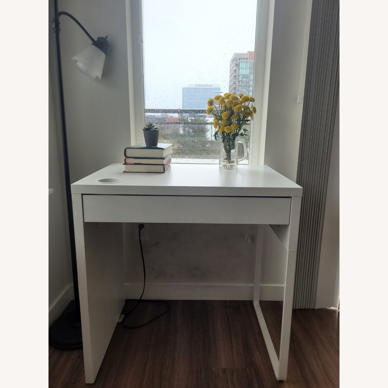 IKEA MICKE White Wood Desk - image-1