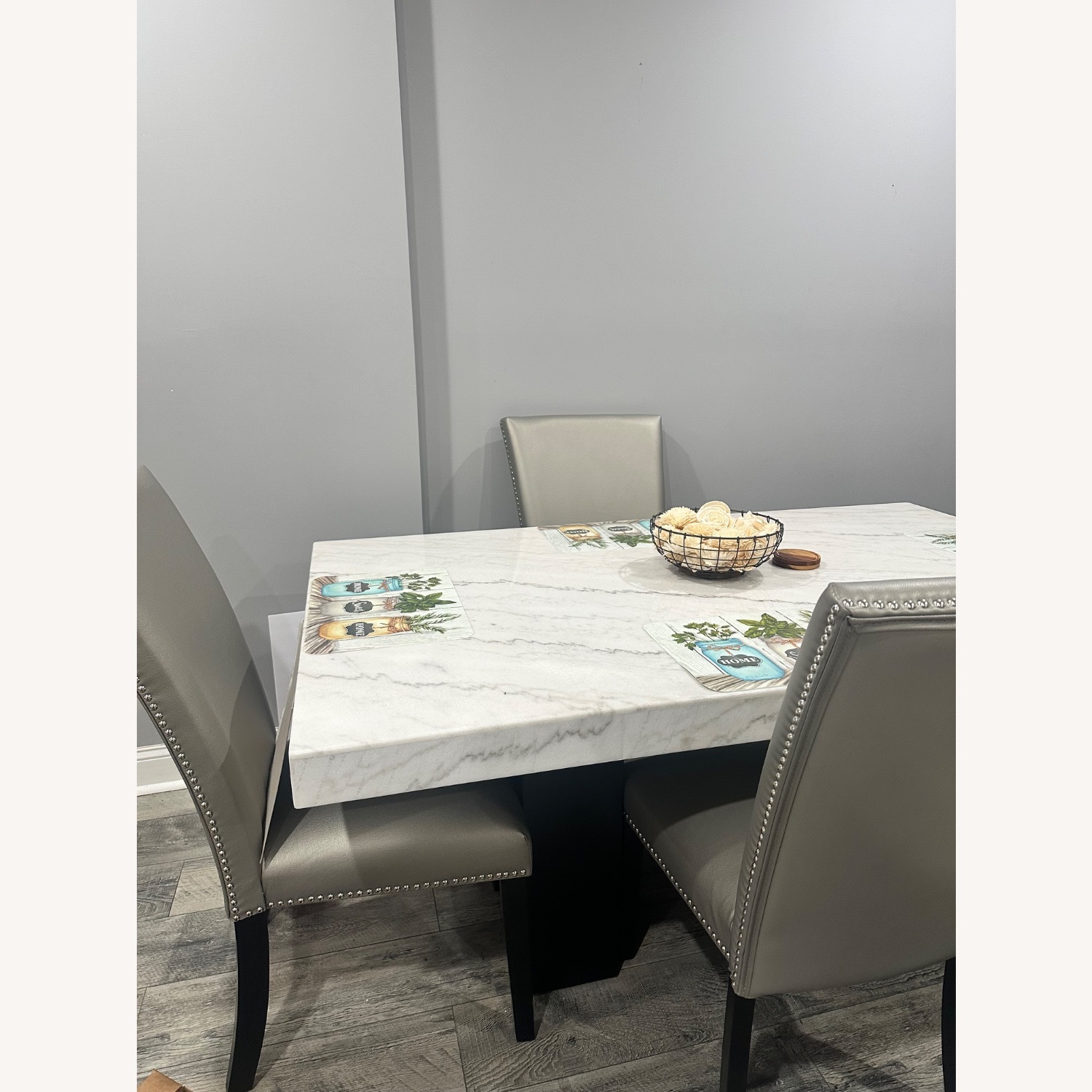 Camila White Marble Dining Sets - image-2