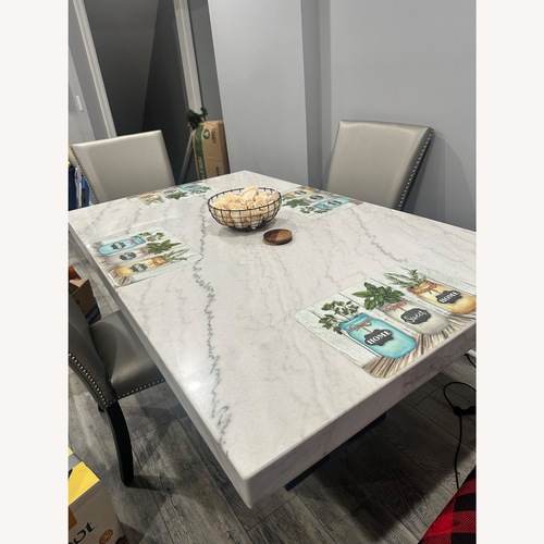 Used Camila White Marble Dining Sets for sale on AptDeco