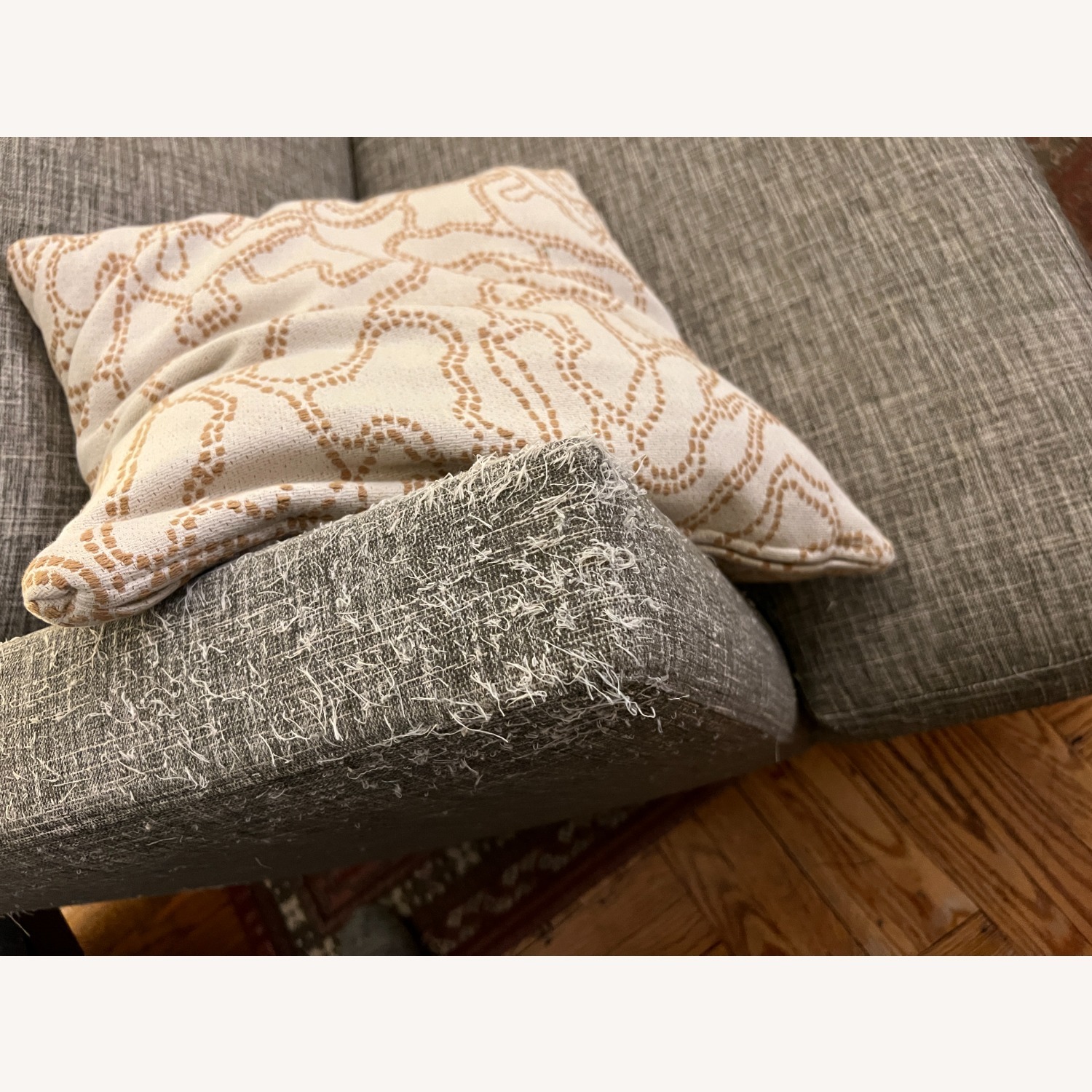 CB2 Avec Light Gray Fabric 3+ Seater Sofa - image-4