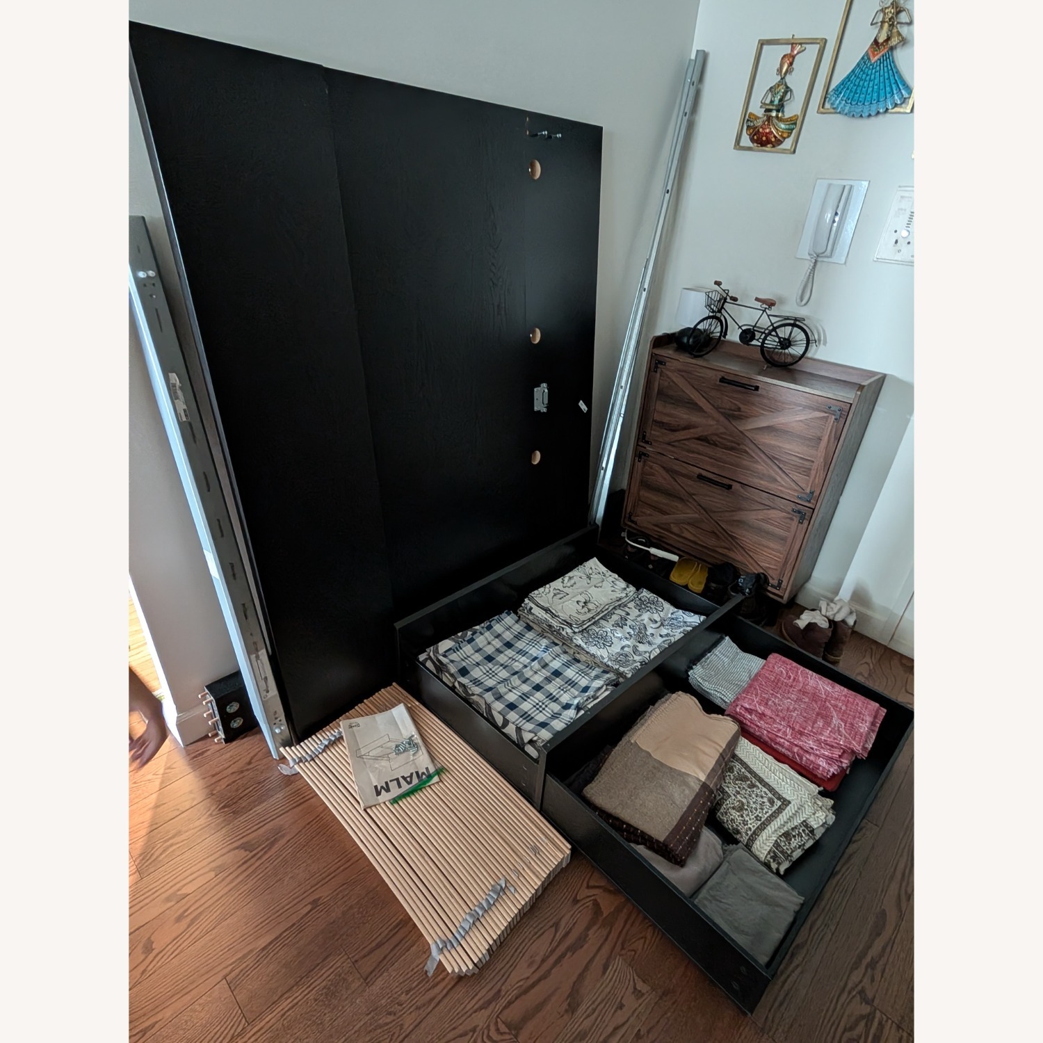 IKEA Malm Queen Bed Frame with Luroy Slats - image-3