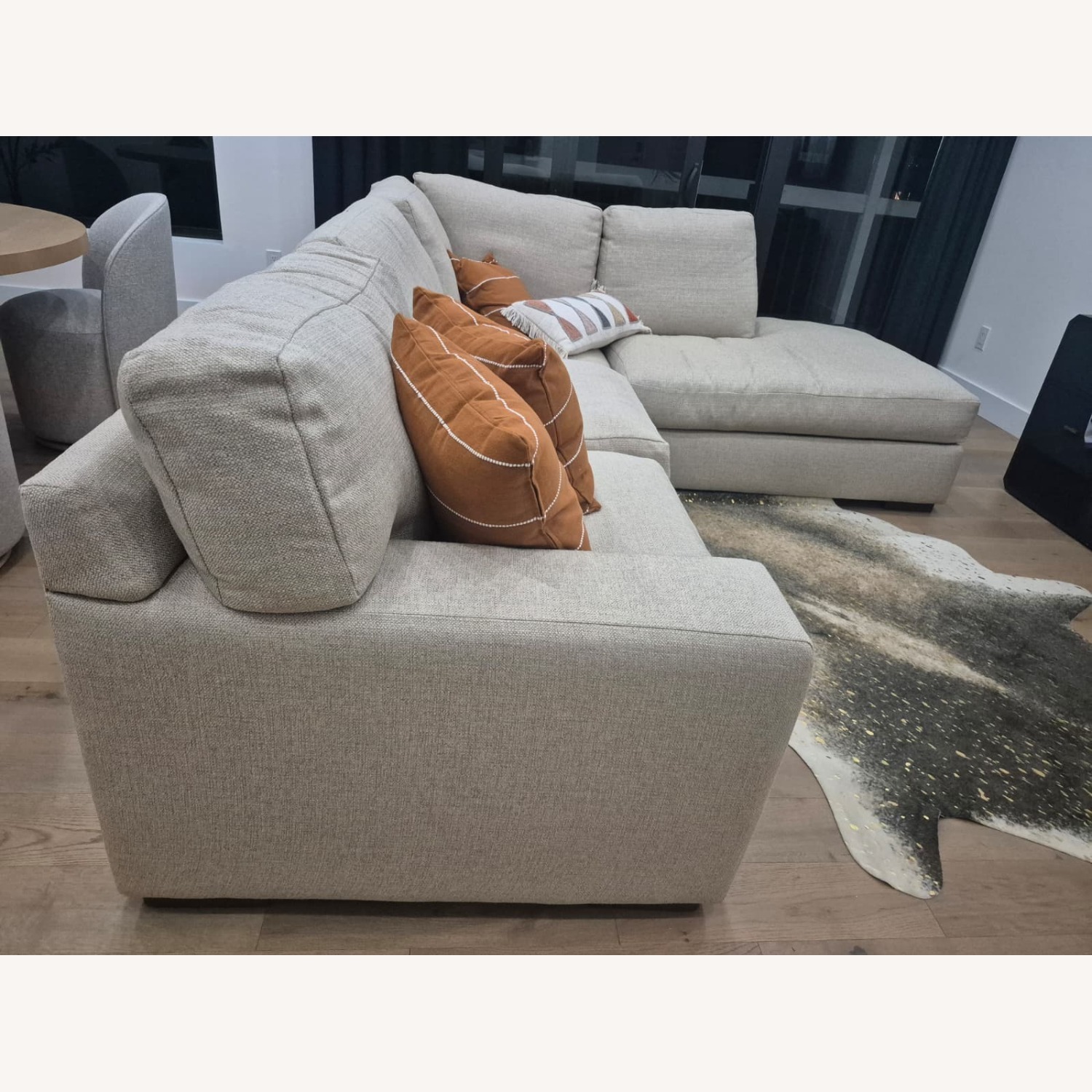 Veronica Khaki Down Right Bumper Sectional - image-2