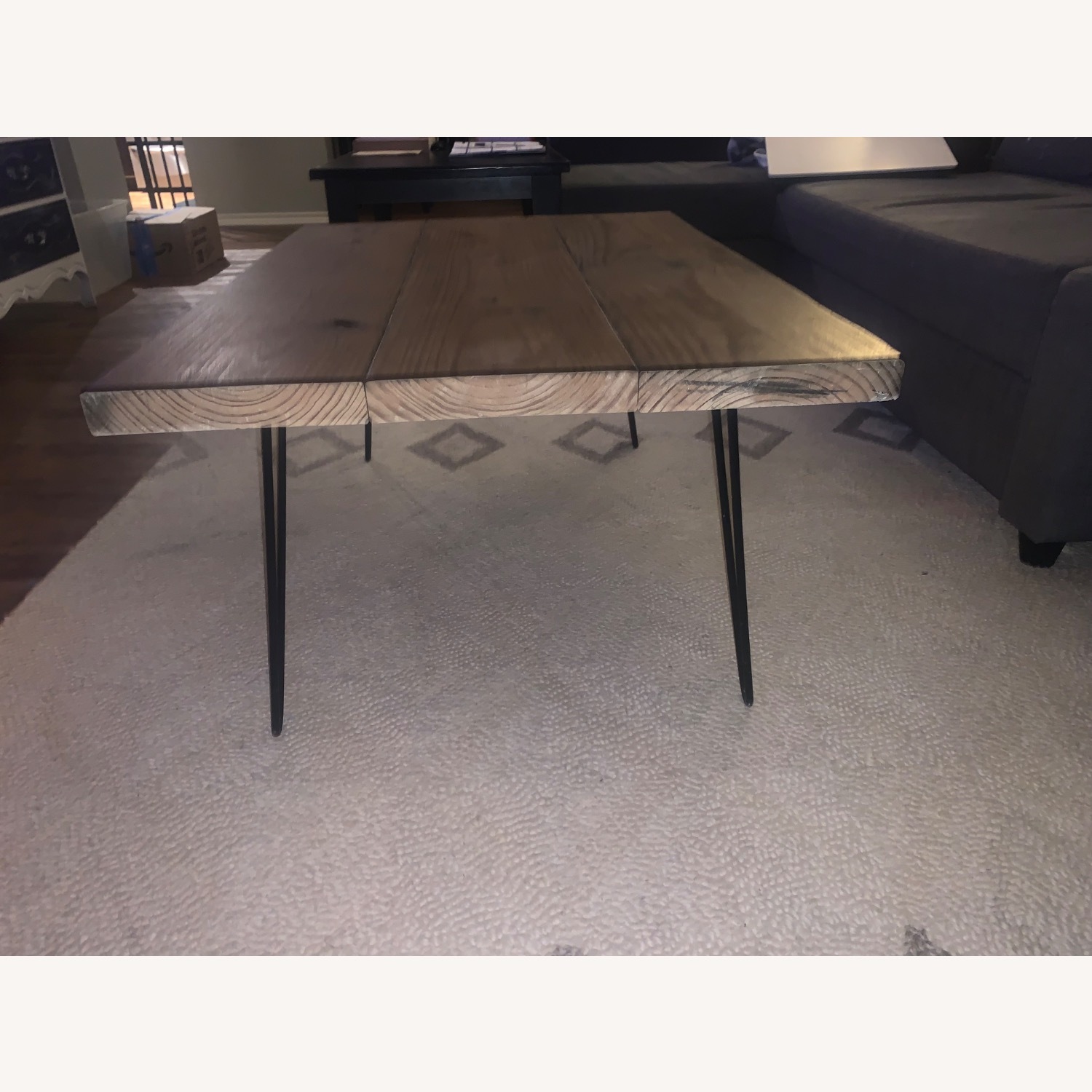 Vintage/Antique Dark Brown Wood Coffee Table - image-4