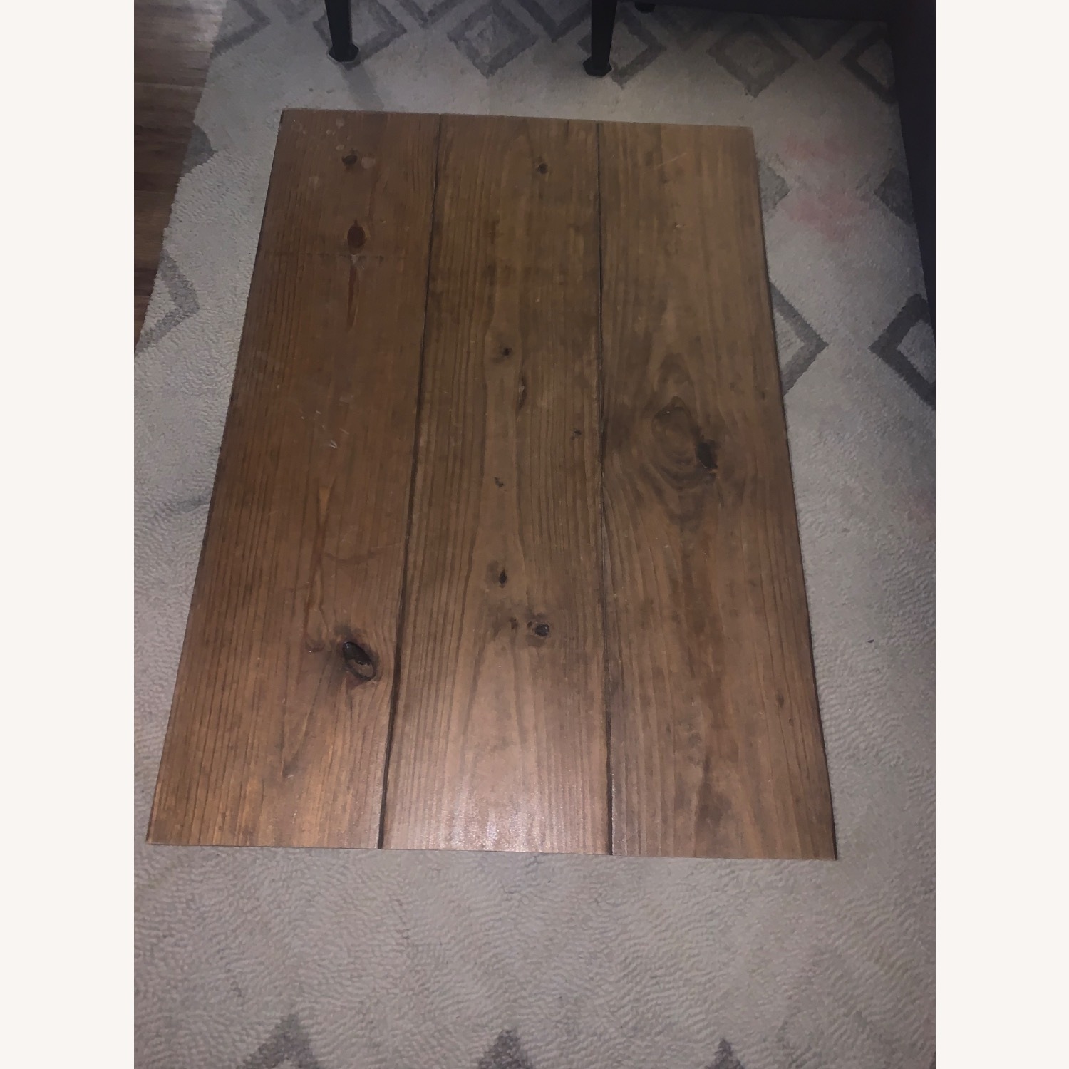 Vintage/Antique Dark Brown Wood Coffee Table - image-6