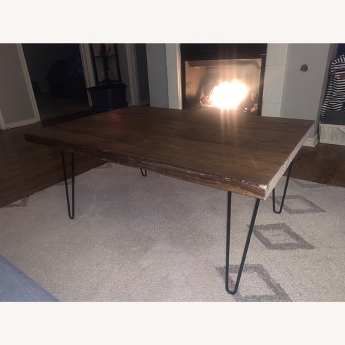Used Vintage/Antique Dark Brown Wood Coffee Table for sale on AptDeco