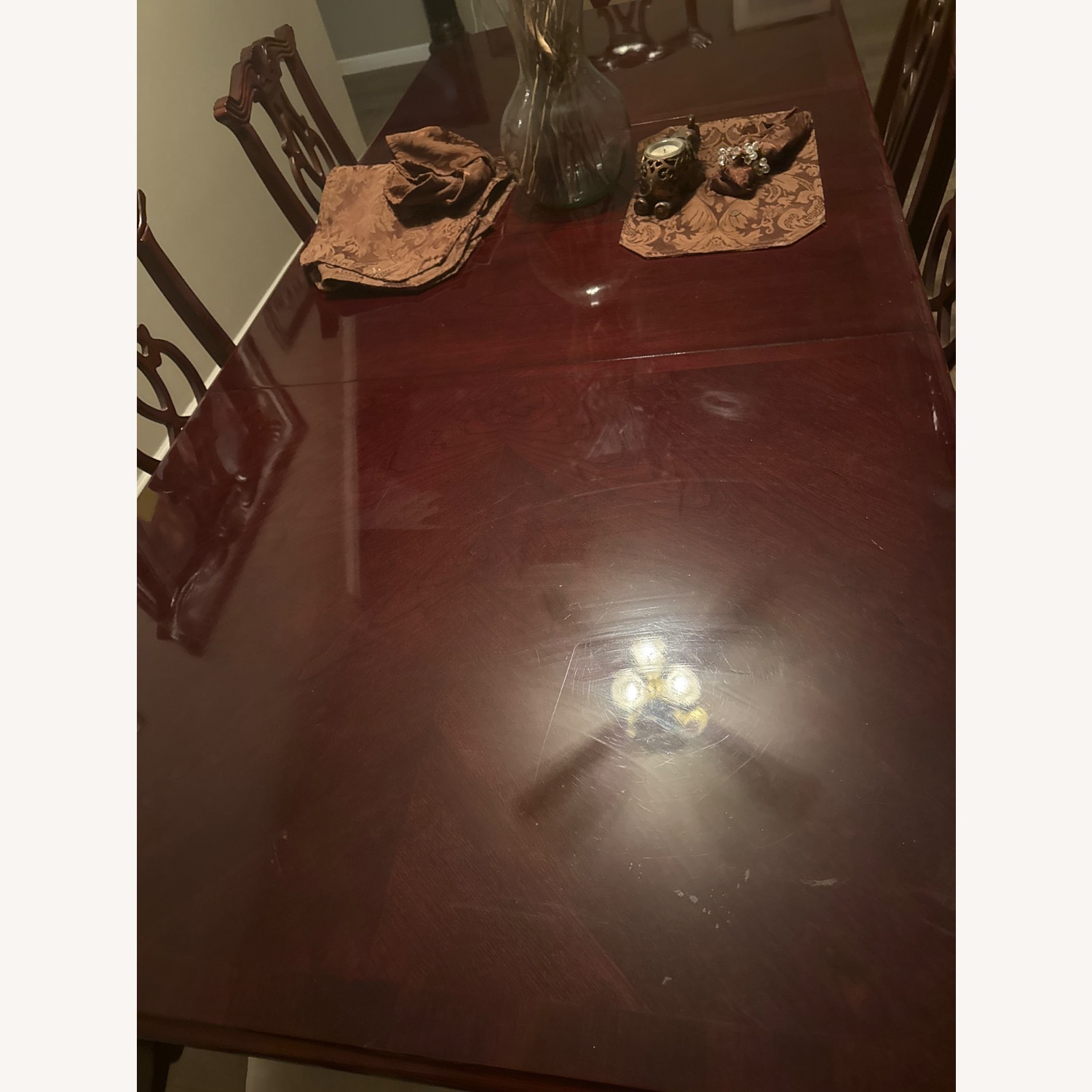 Cherry Wood Table Dining Room Set - image-3