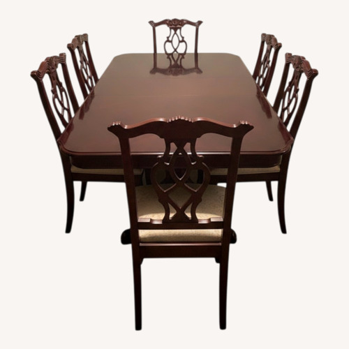Used Cherry Wood Table Dining Room Set for sale on AptDeco