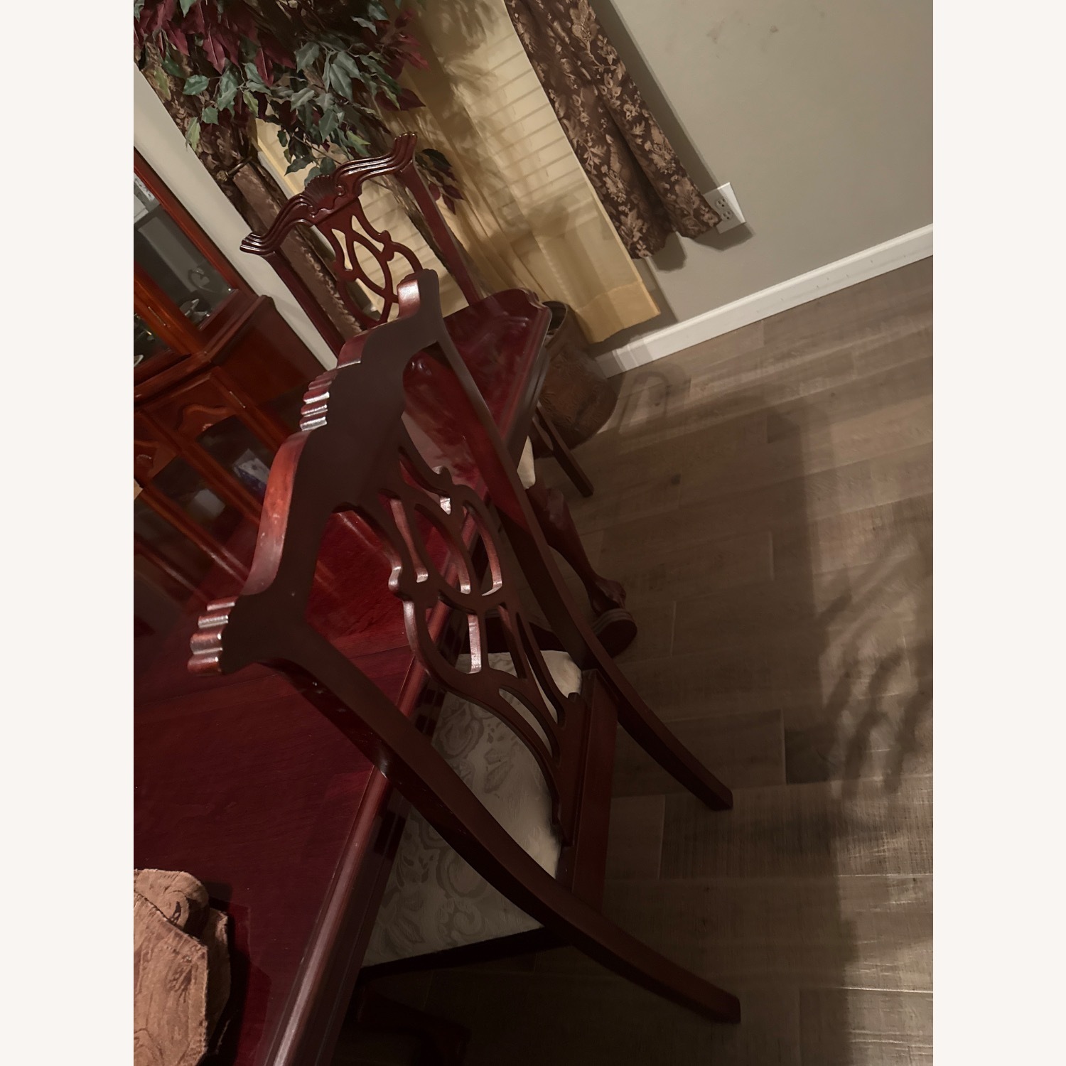 Cherry Wood Table Dining Room Set - image-8