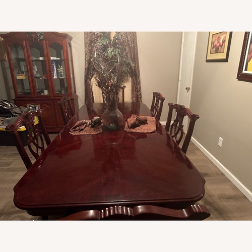 Used Cherry Wood Table Dining Room Set for sale on AptDeco