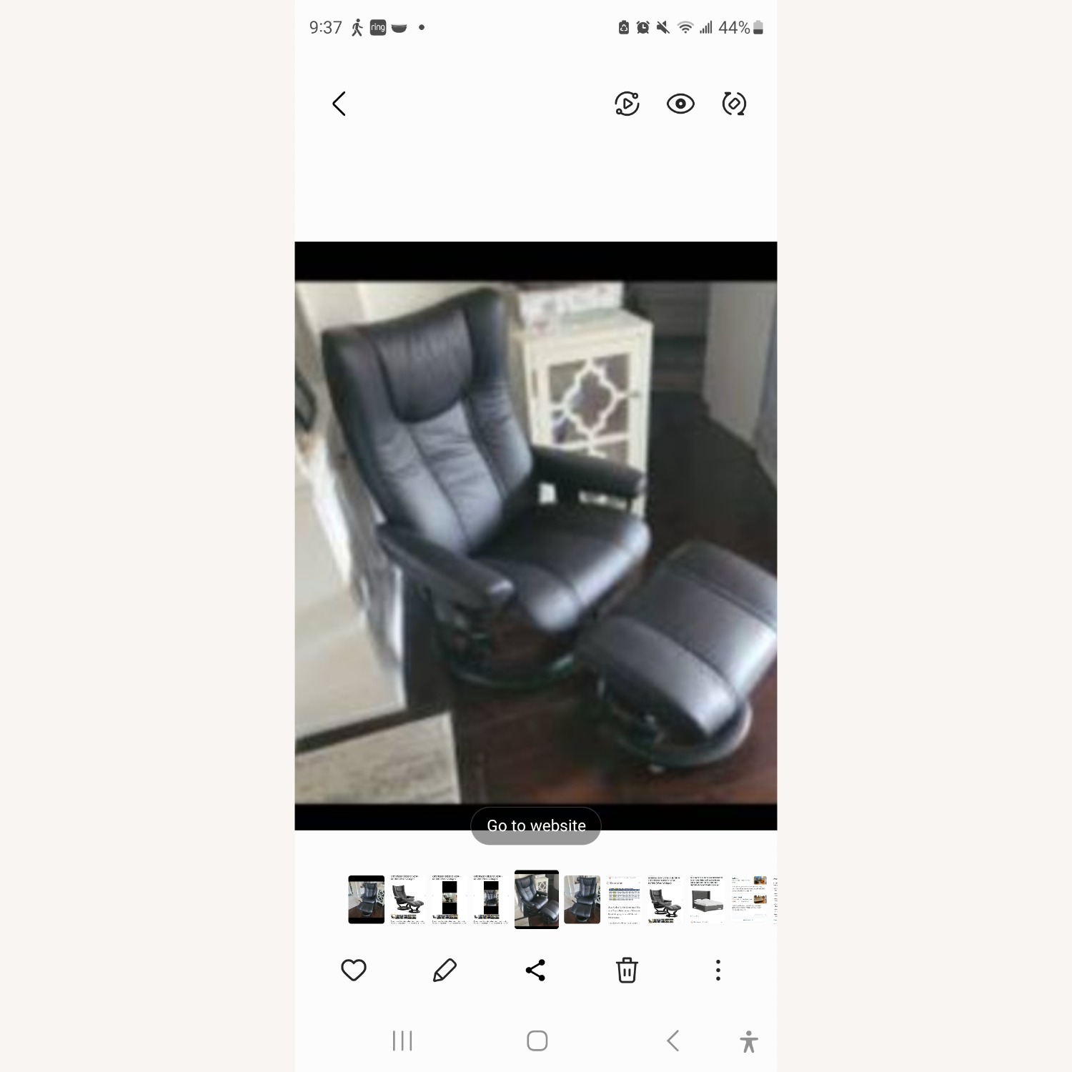 Stressless Black Leather Recliner - image-2