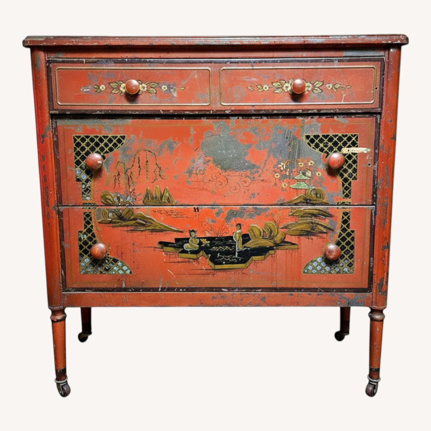 Red Metal Dresser - image-0