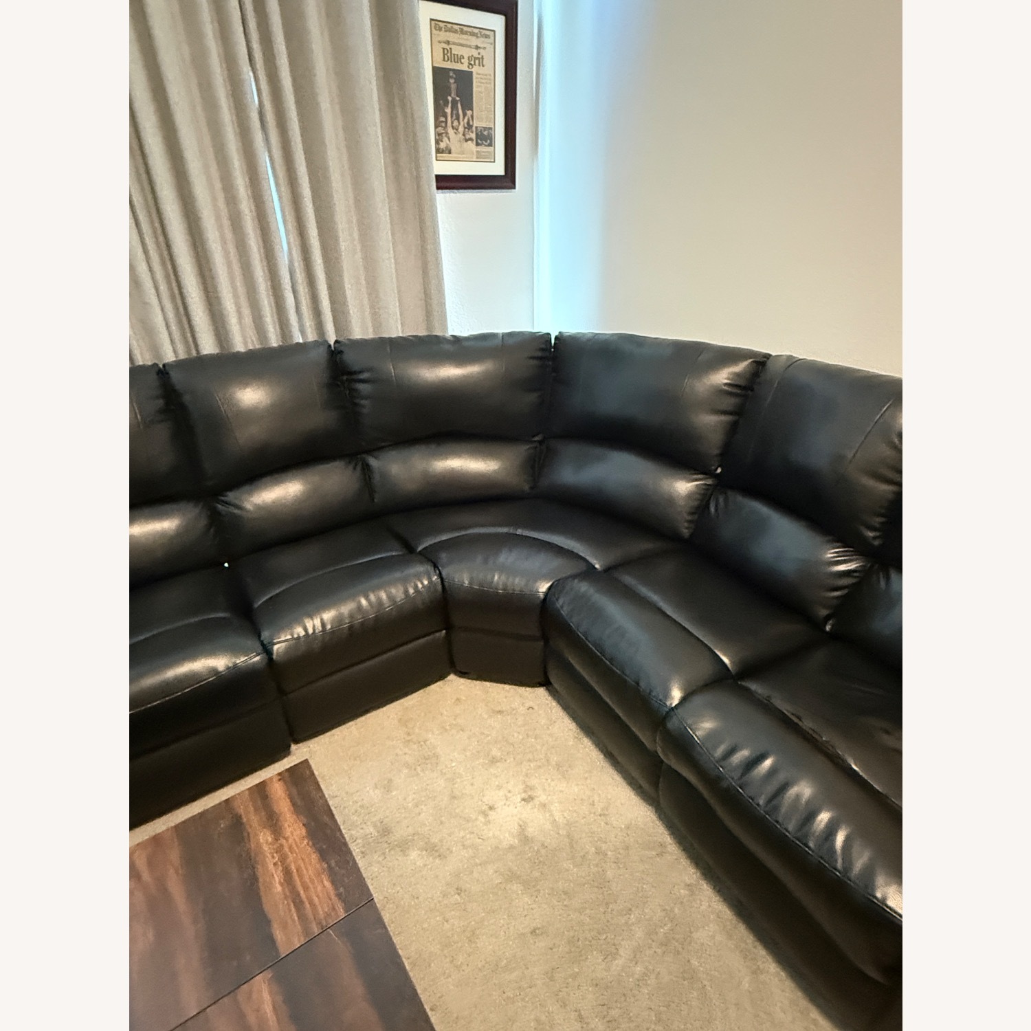 Amazon Black Leather 3+ Piece Sectional - image-2