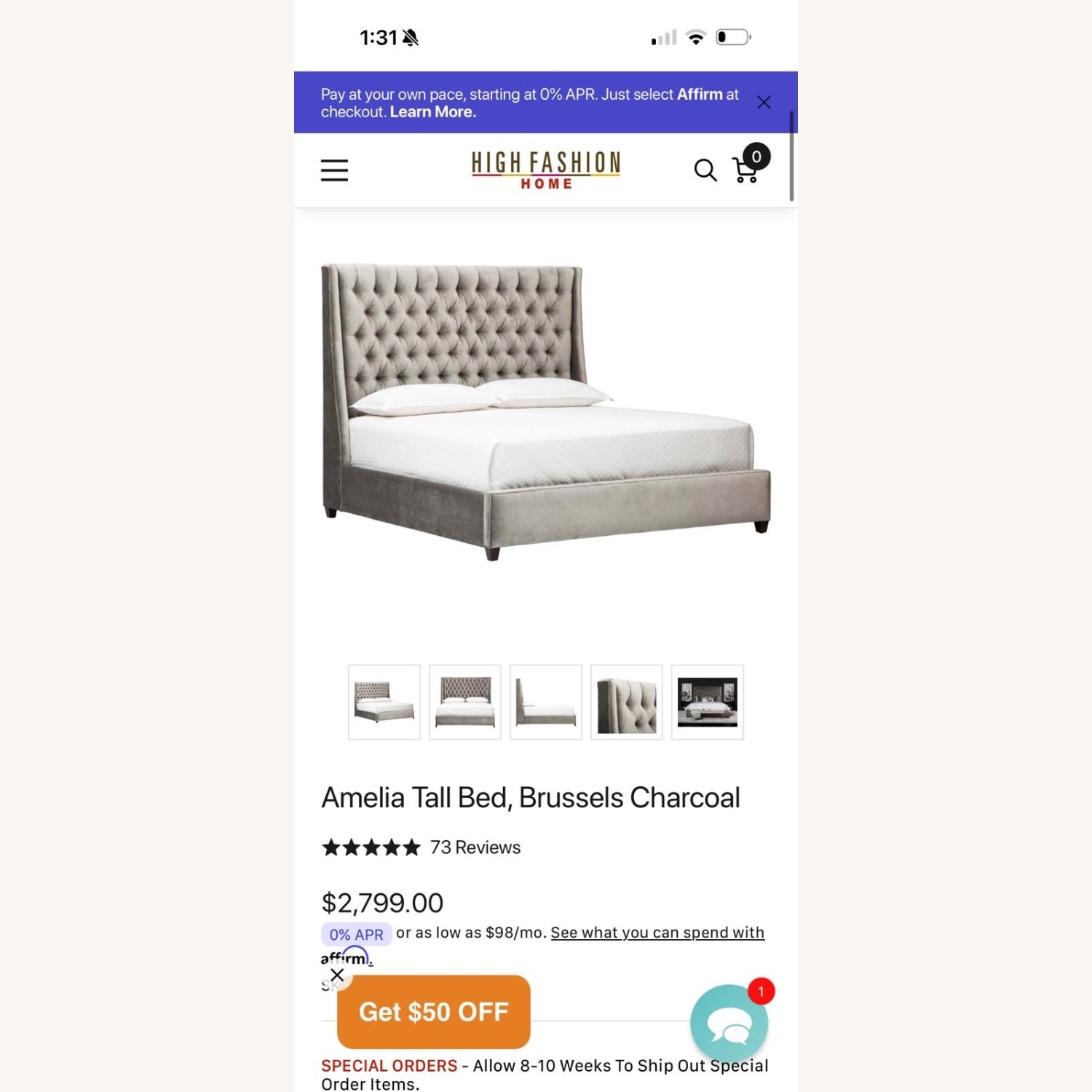 Luxury Tufted Queen Bed - image-6