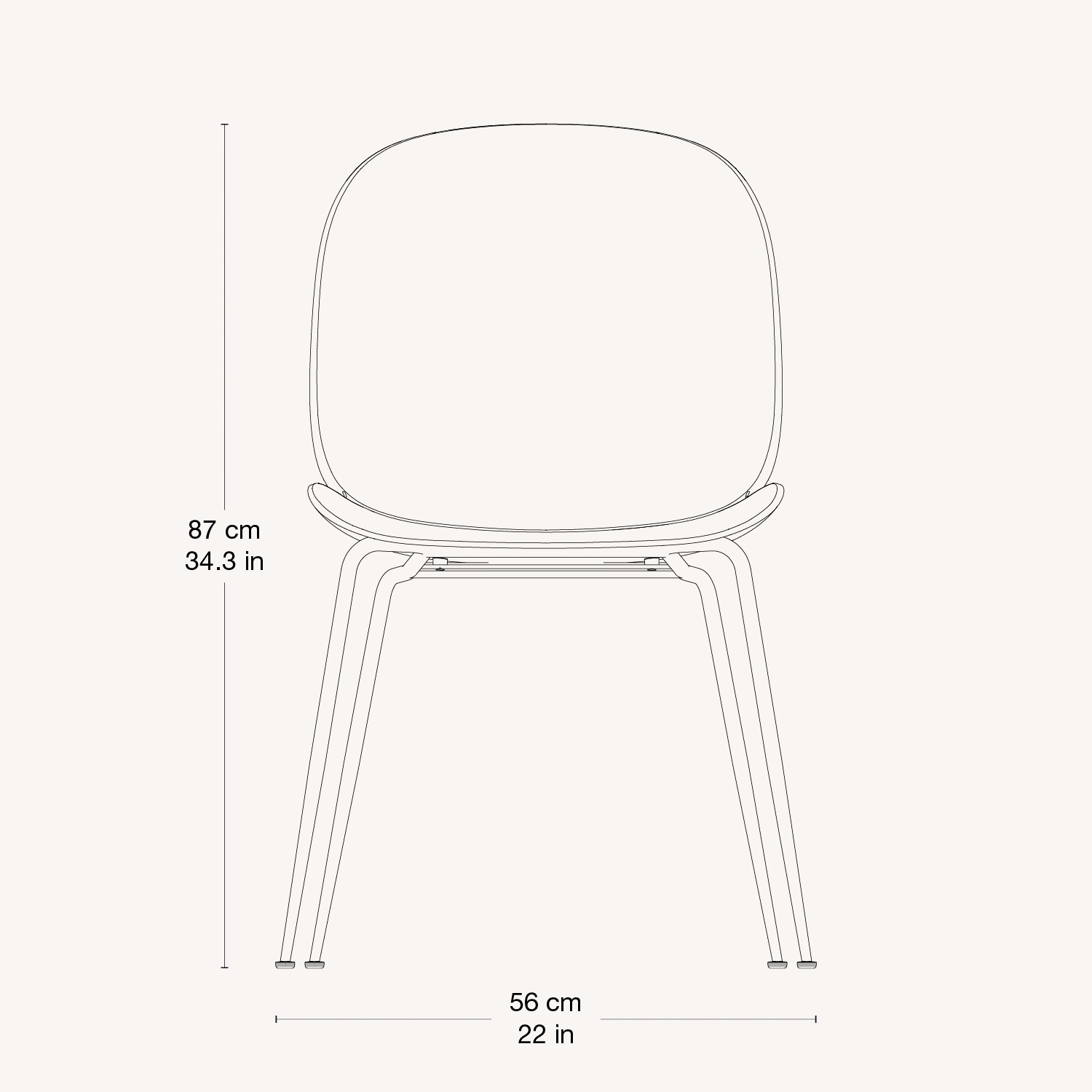 Gubi Beetle Pink Dining Chairs - image-2