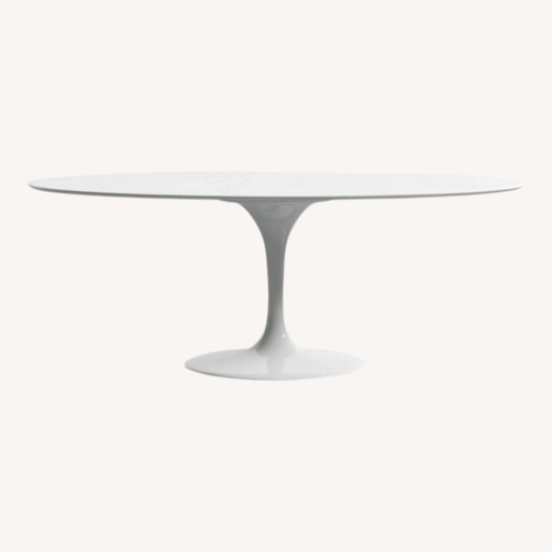 Used Rove Concepts Tulip White Oval Dining Table for sale on AptDeco