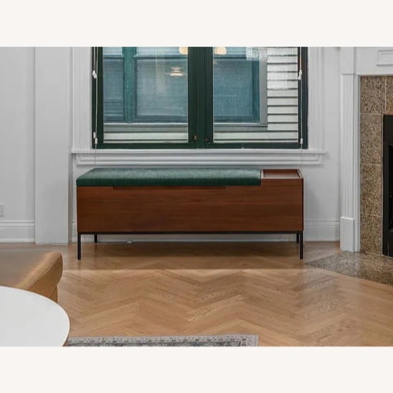 Article Thari Green Bench with Storage - image-1