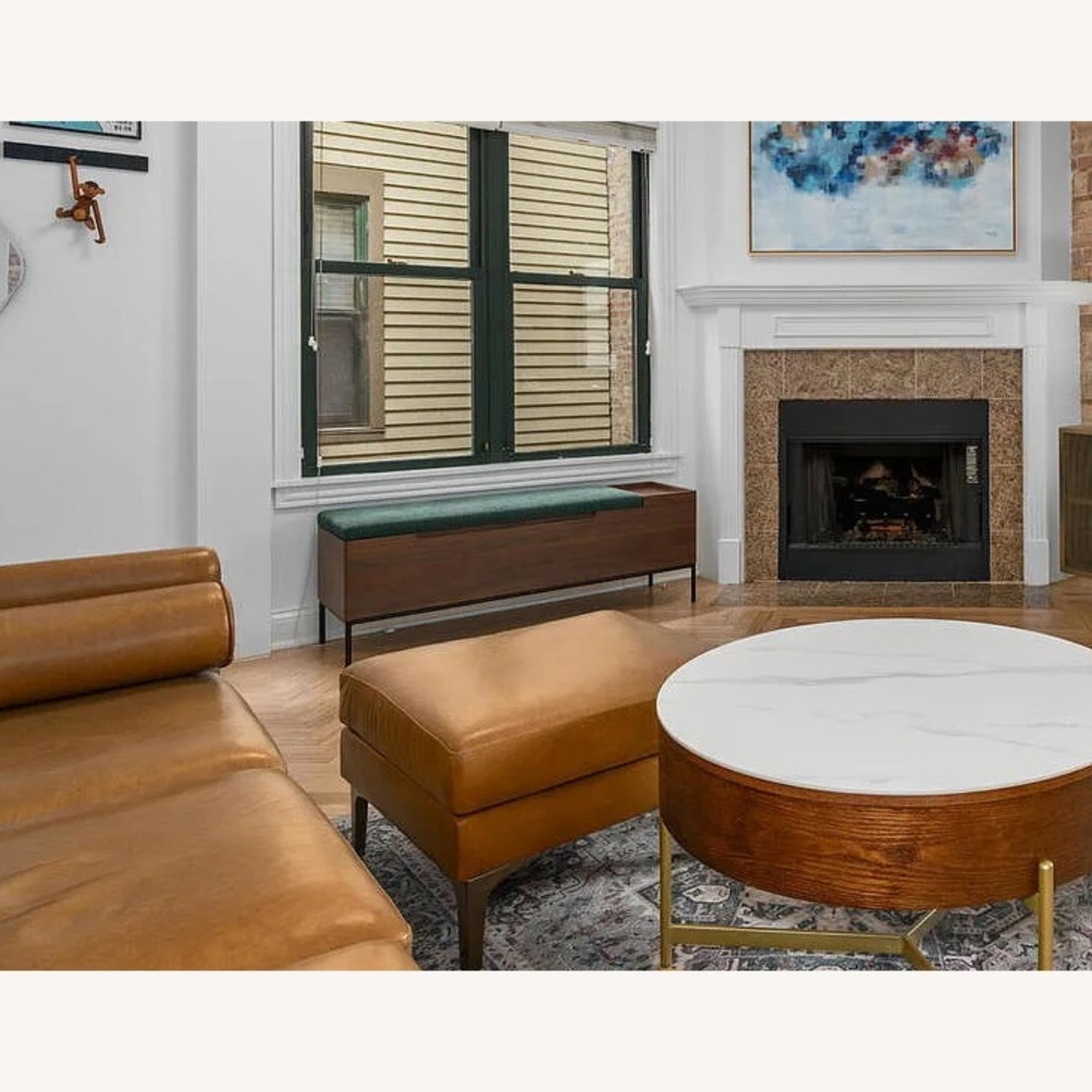 Article Thari Green Bench with Storage - image-2