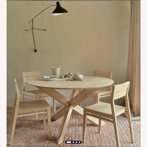 Used Ethnicraft Oak Dining Table + 4 Chairs for sale on AptDeco