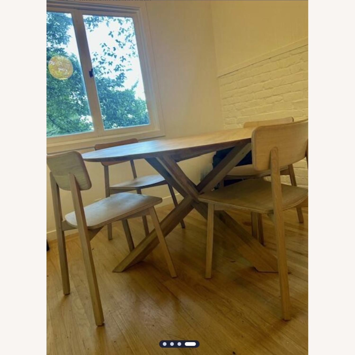 Ethnicraft Oak Dining Table + 4 Chairs - image-4