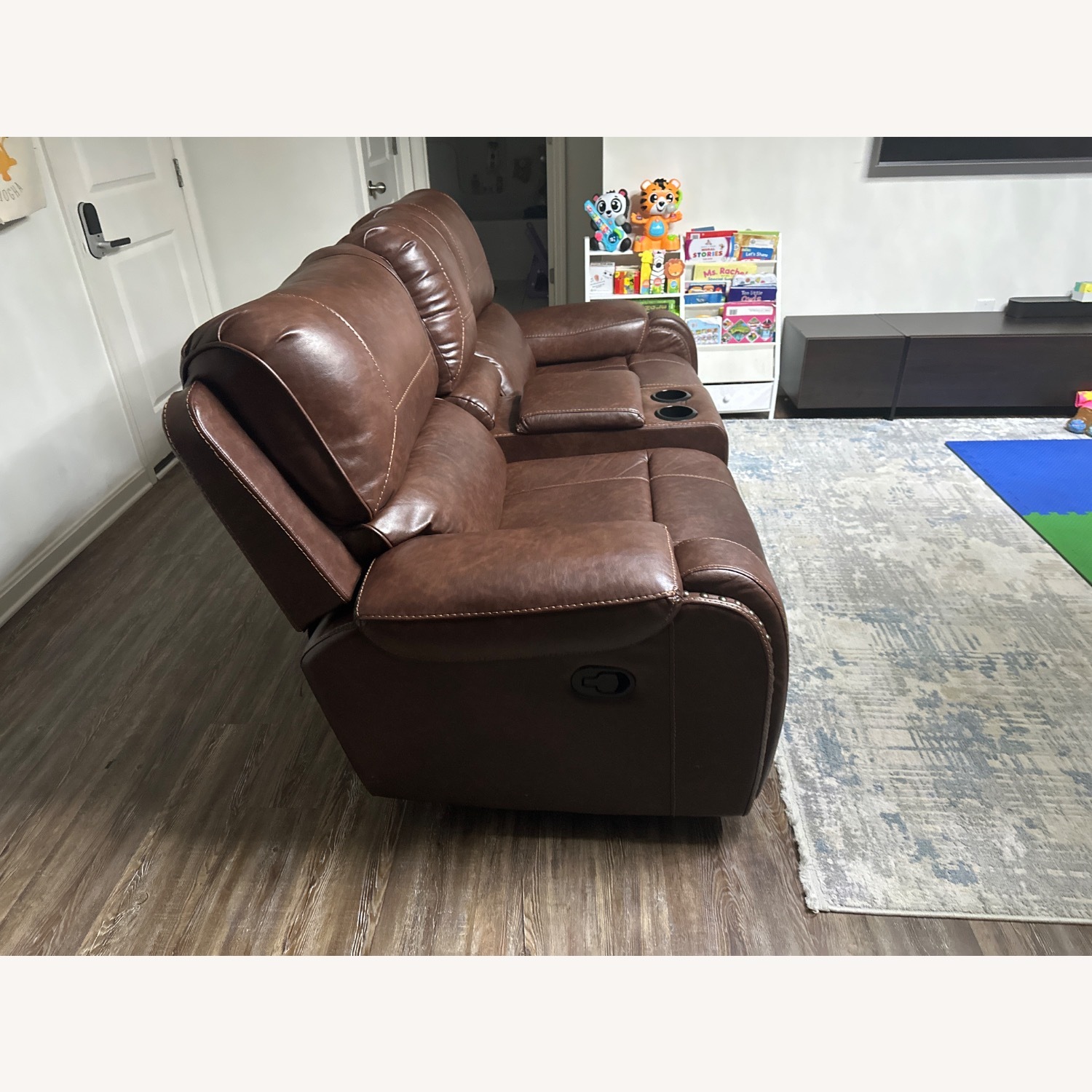 Dark Brown Loveseat - image-3