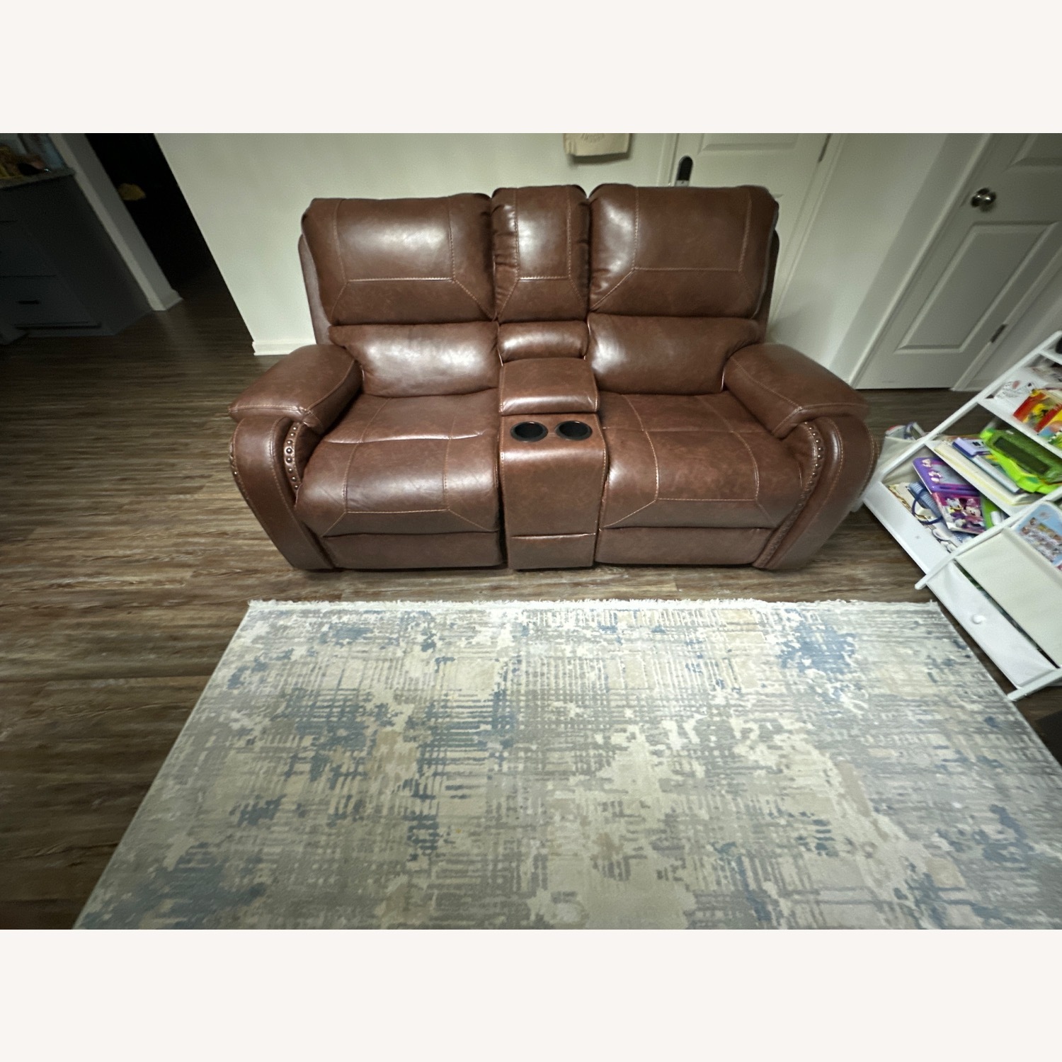 Dark Brown Loveseat - image-2