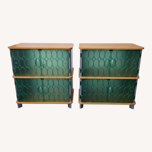 Used Herman Miller Red Green Wood Dresser for sale on AptDeco