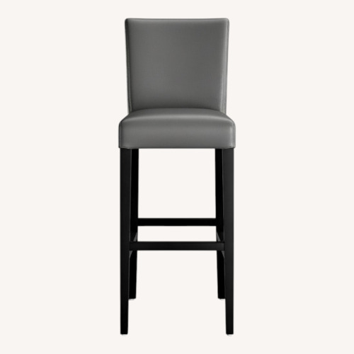 Used Crate & Barrel Dark Gray Leather Dining Chairs for sale on AptDeco