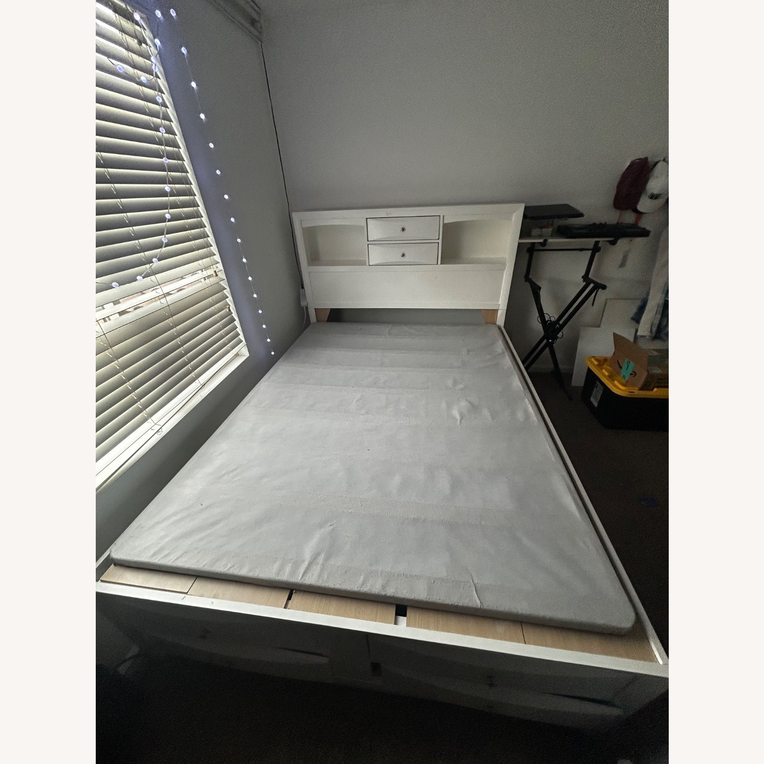 Ashley Furniture White Wood Queen Bed - image-1