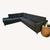 Jennifer Convertibles Blue Fabric Sleeper Sofa