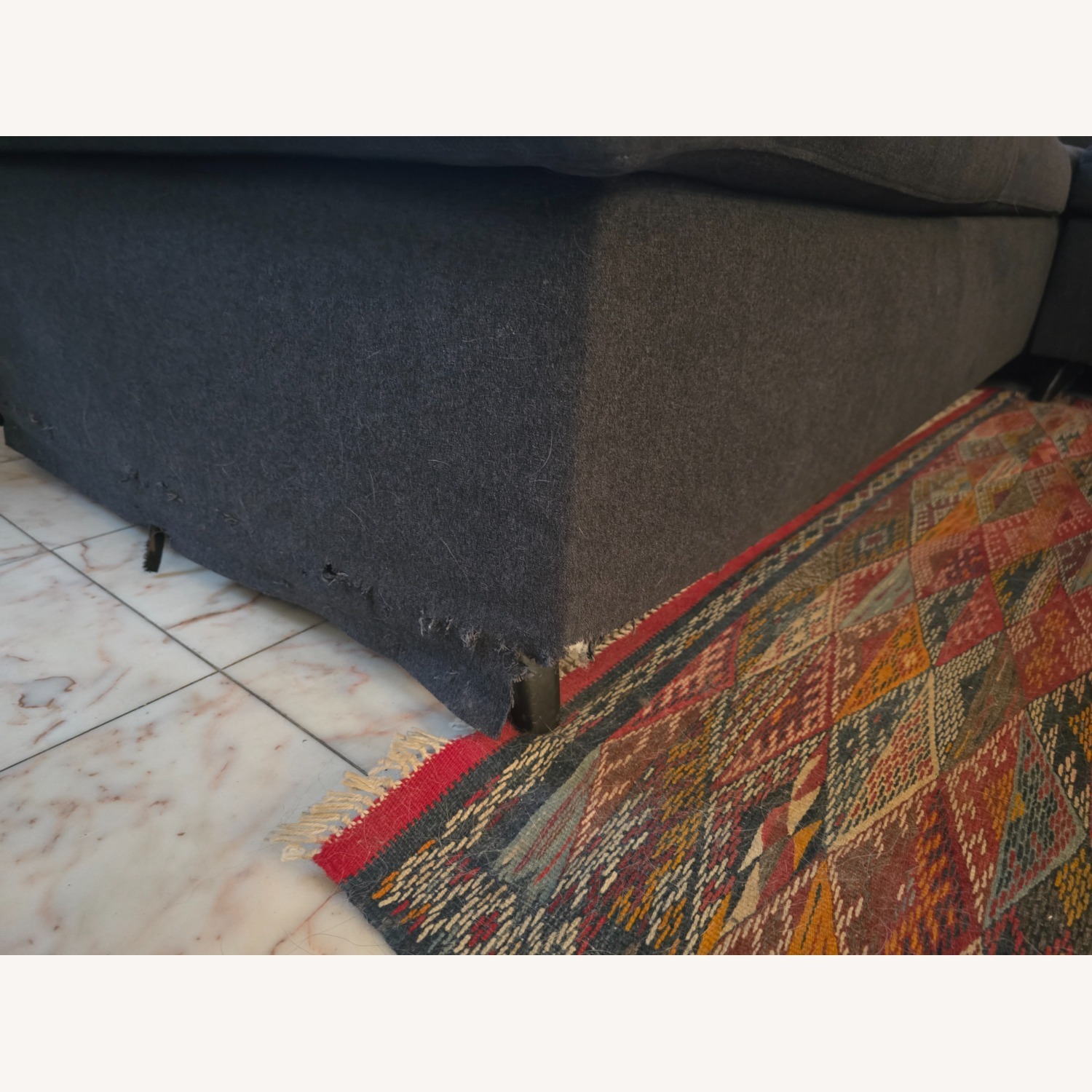 Jennifer Convertibles Blue Fabric Sleeper Sofa - image-5