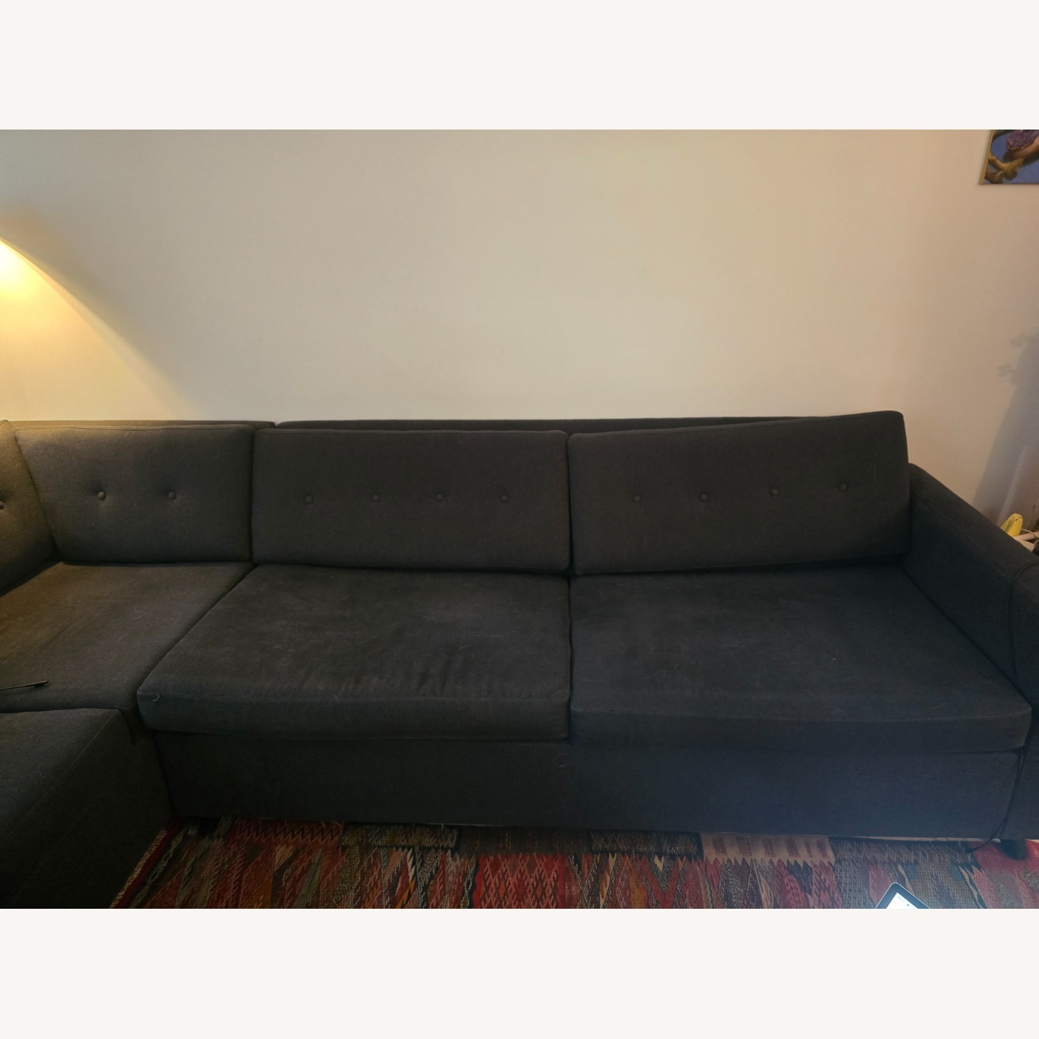 Jennifer Convertibles Blue Fabric Sleeper Sofa - image-2