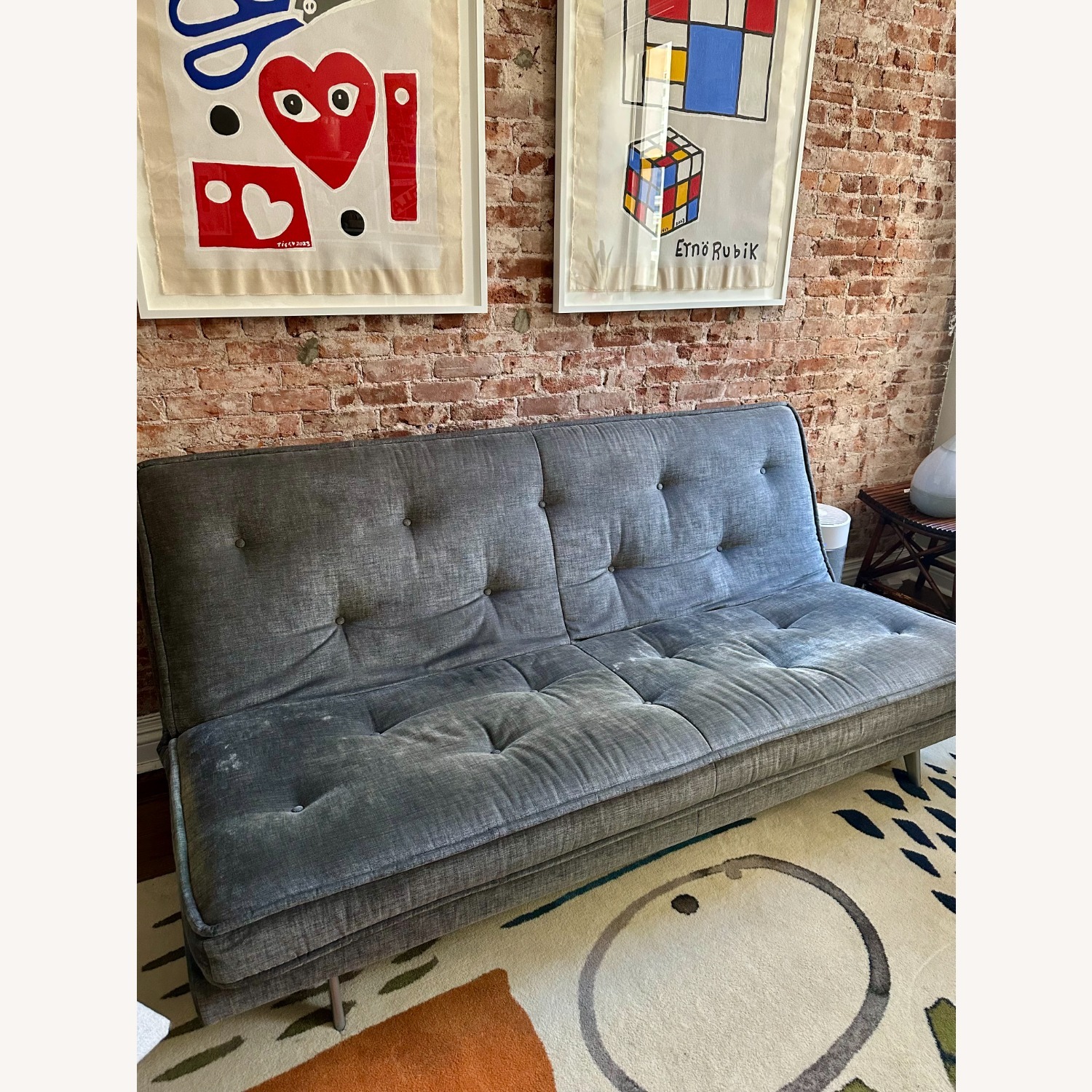 Ligne Roset Dark Gray Fabric Sleeper Sofa - image-1