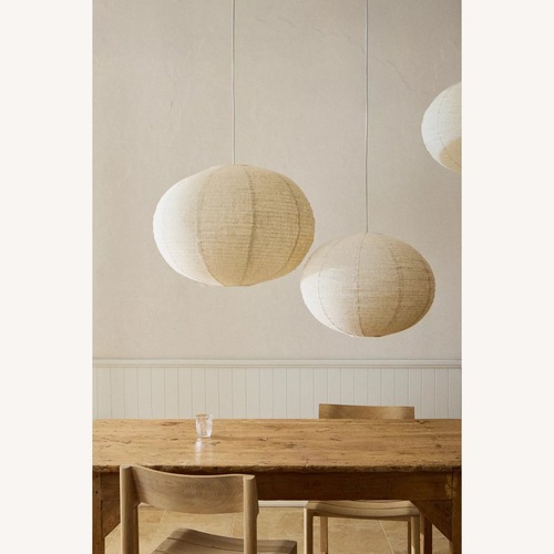 Used Zara Home Natural Linen Ceiling Lamp for sale on AptDeco