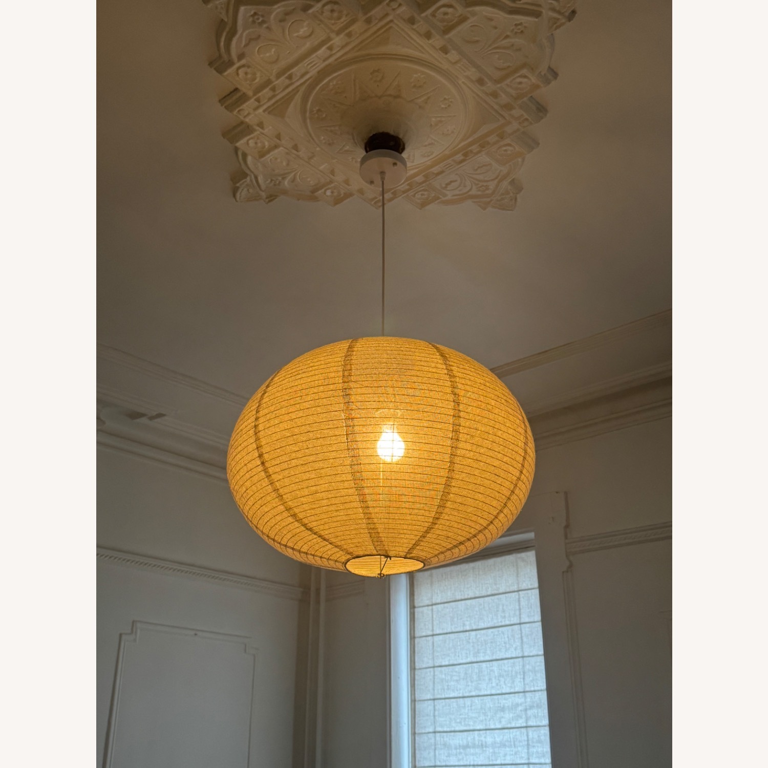 Zara Home Natural Linen Ceiling Lamp - image-6