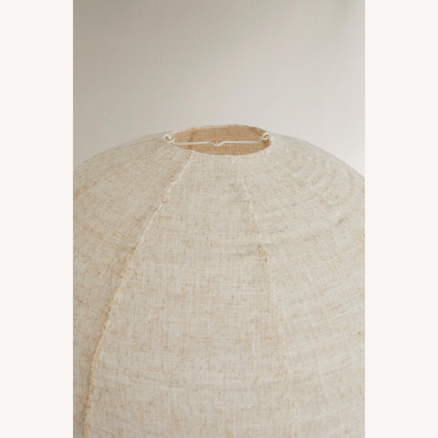 Zara Home Natural Linen Ceiling Lamp - image-3